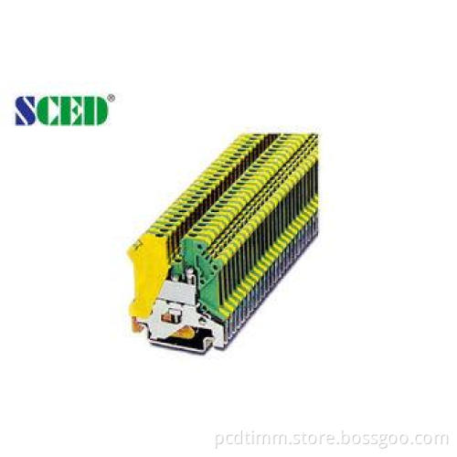 AWG 28 - 12 Din Rail Mounted Terminal Blocks With Vertical